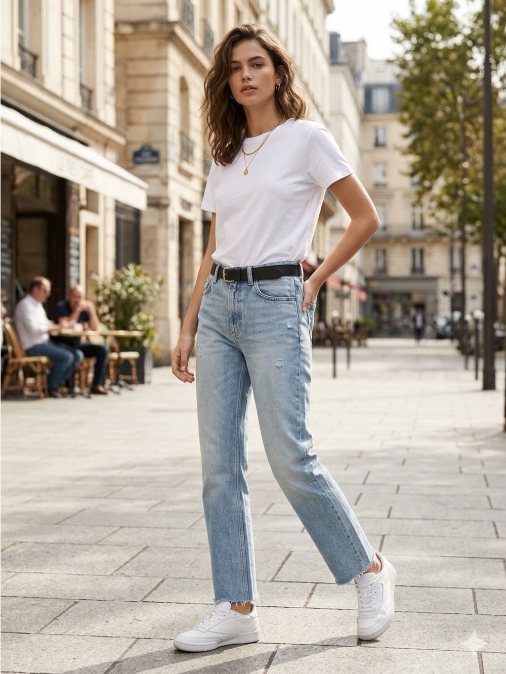 Zara TRF Authentic Denim Light Wash Straight Leg Jeans